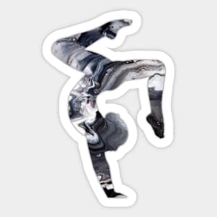 Gymnast Marble Stag Handstand Sticker